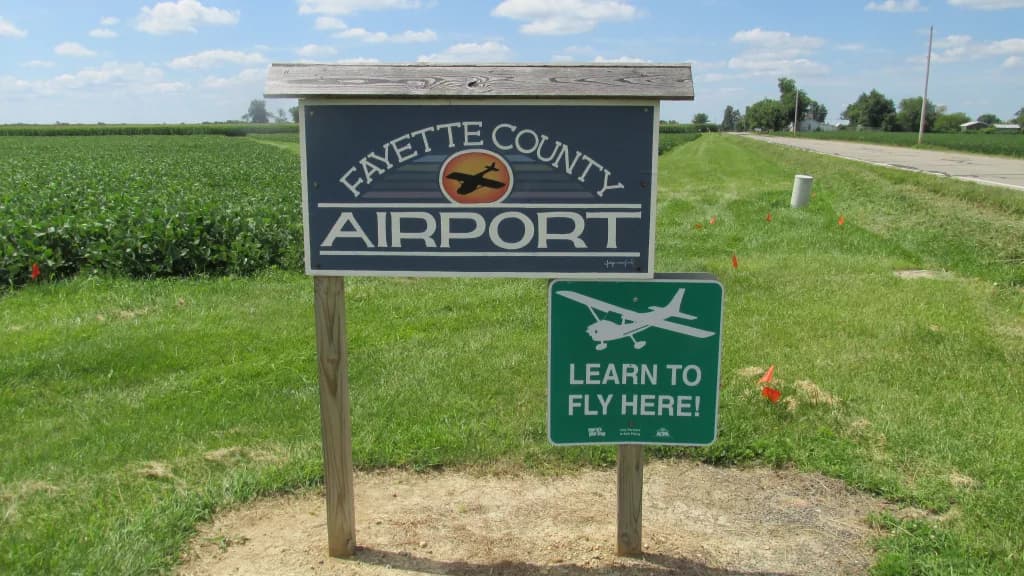 Luftaufnahme der Infrastruktur von Fayette County Airport