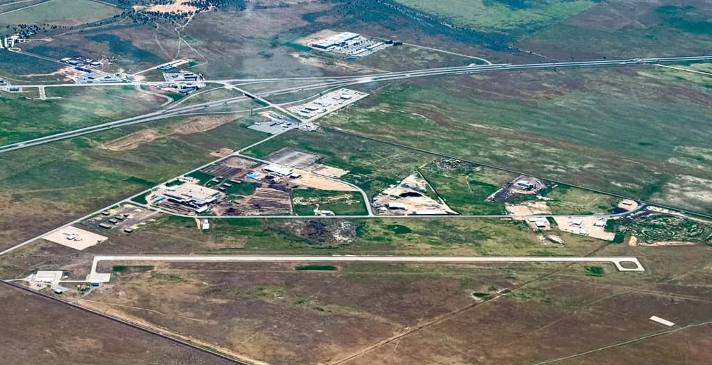Aerial view of Fillmore Municipal Airport airport infrastructure