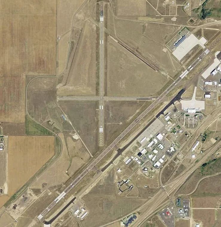 Panorama infrastruktury portu Great Falls International Airport