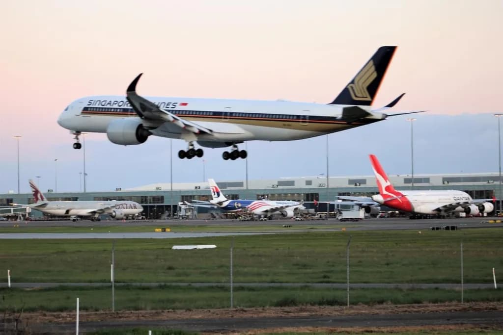 Panorama infrastruktury portu Adelaide International Airport