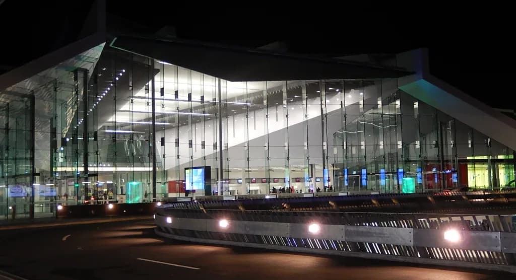Luftaufnahme der Infrastruktur von Canberra Airport