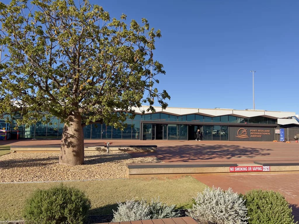 Panorama infrastruktury portu Port Hedland International Airport