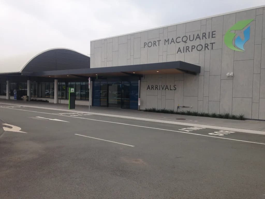 Aerial view of Port Macquarie Airport airport infrastructure