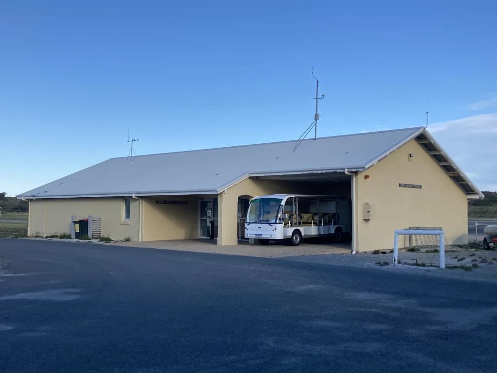 Vue aérienne de l'infrastructure de Rottnest Island Airport