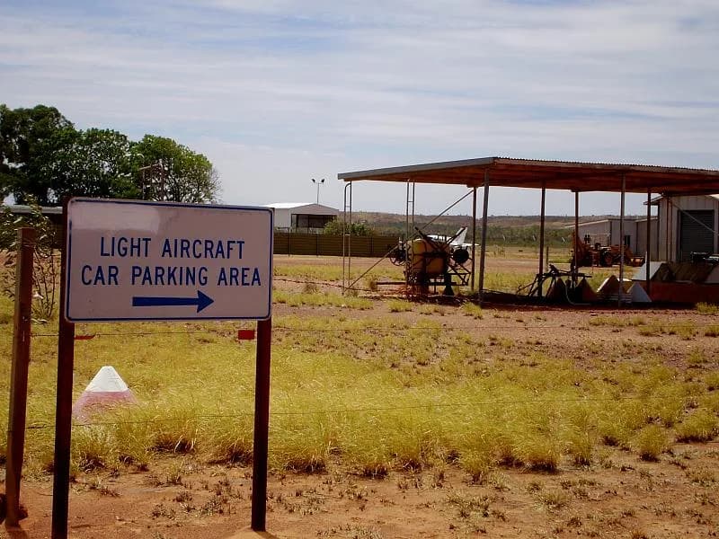 Aerial view of Tennant Creek Airport airport infrastructure