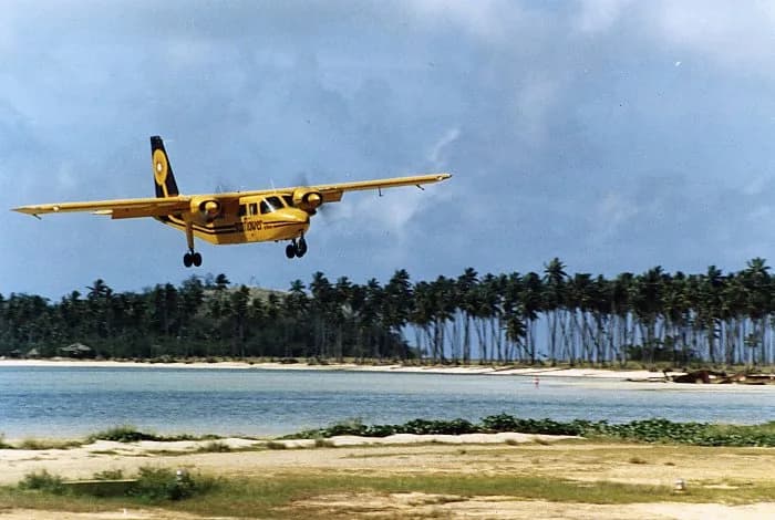 Panorama infrastruktury portu Malolo Lailai Island Airport