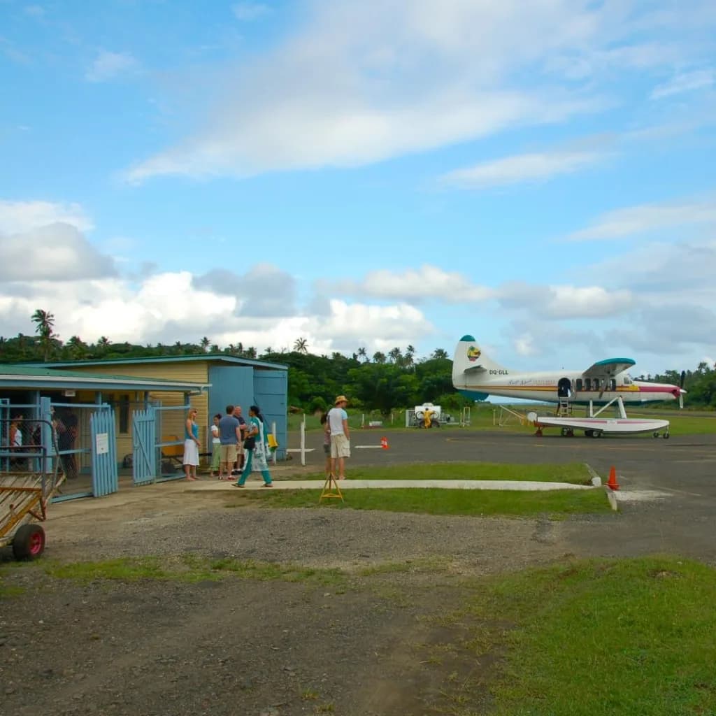 Vue aérienne de l'infrastructure de Savusavu Airport
