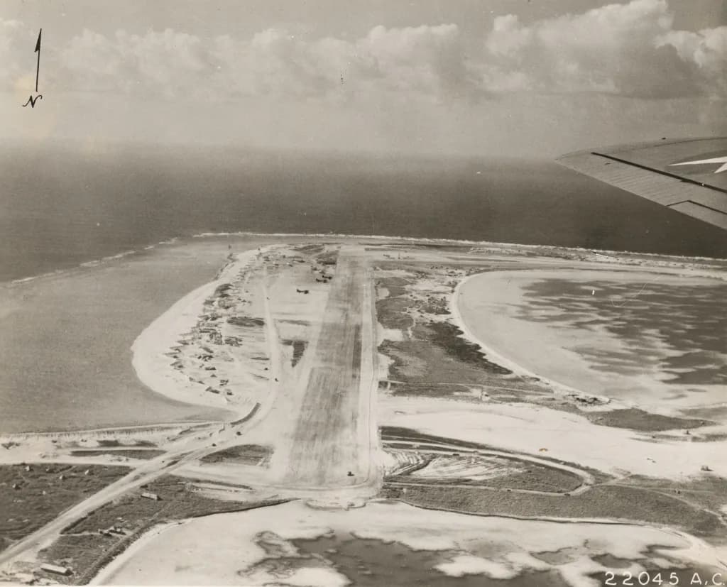 Panorama infrastruktury portu Canton Island Airport