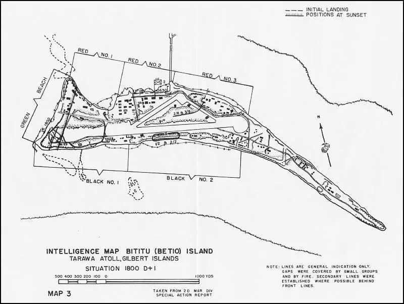 Panorama infrastruktury portu Hawkins Field (Tarawa)