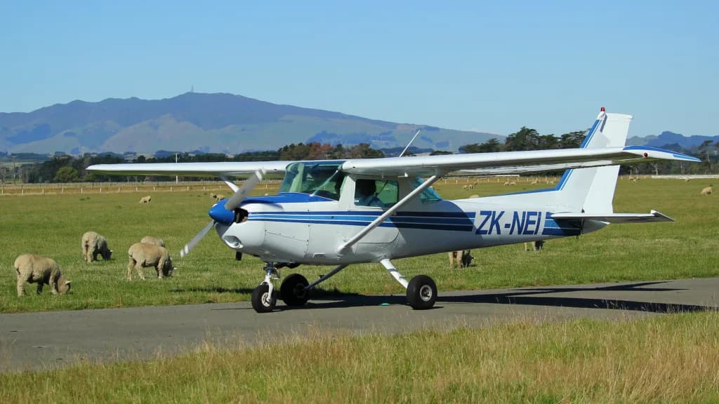 Aerial view of Feilding Airport airport infrastructure