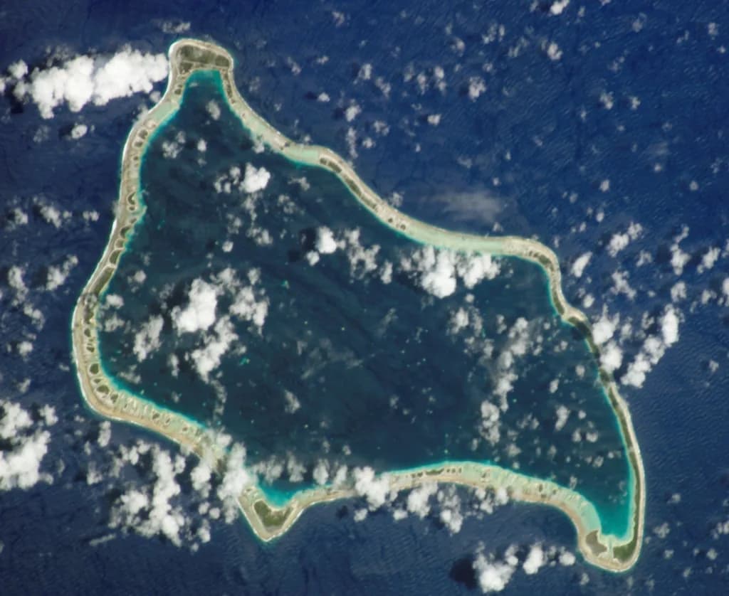 Vue aérienne de l'infrastructure de Marutea Airport