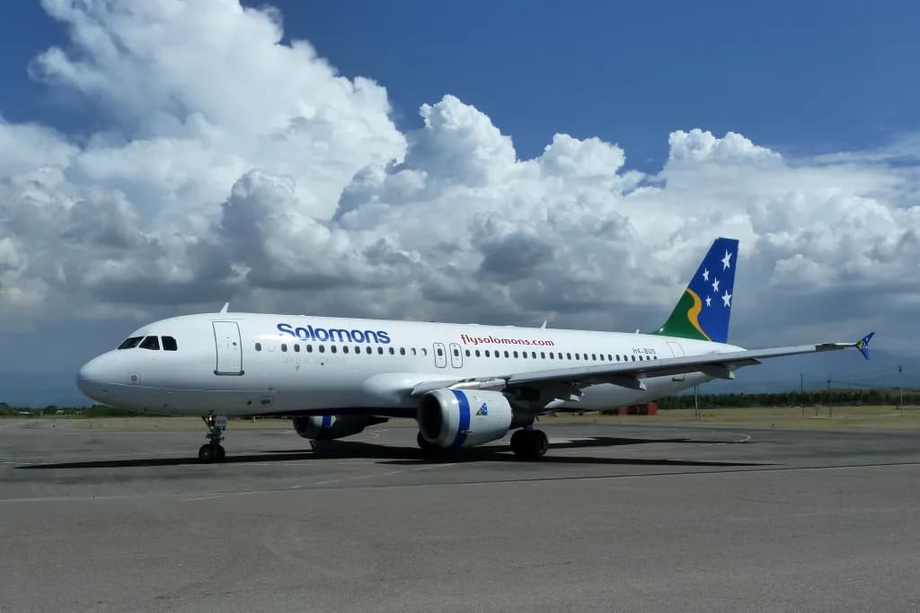 Aerial view of Honiara International Airport airport infrastructure