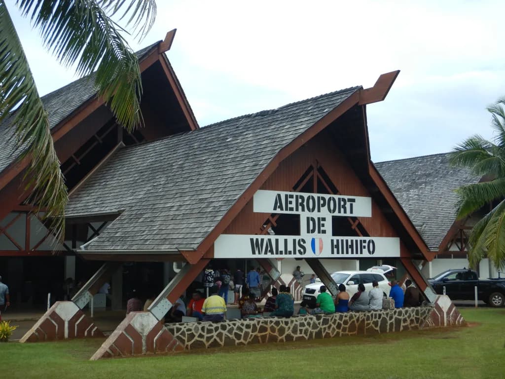 Aerial view of Hihifo Airport airport infrastructure
