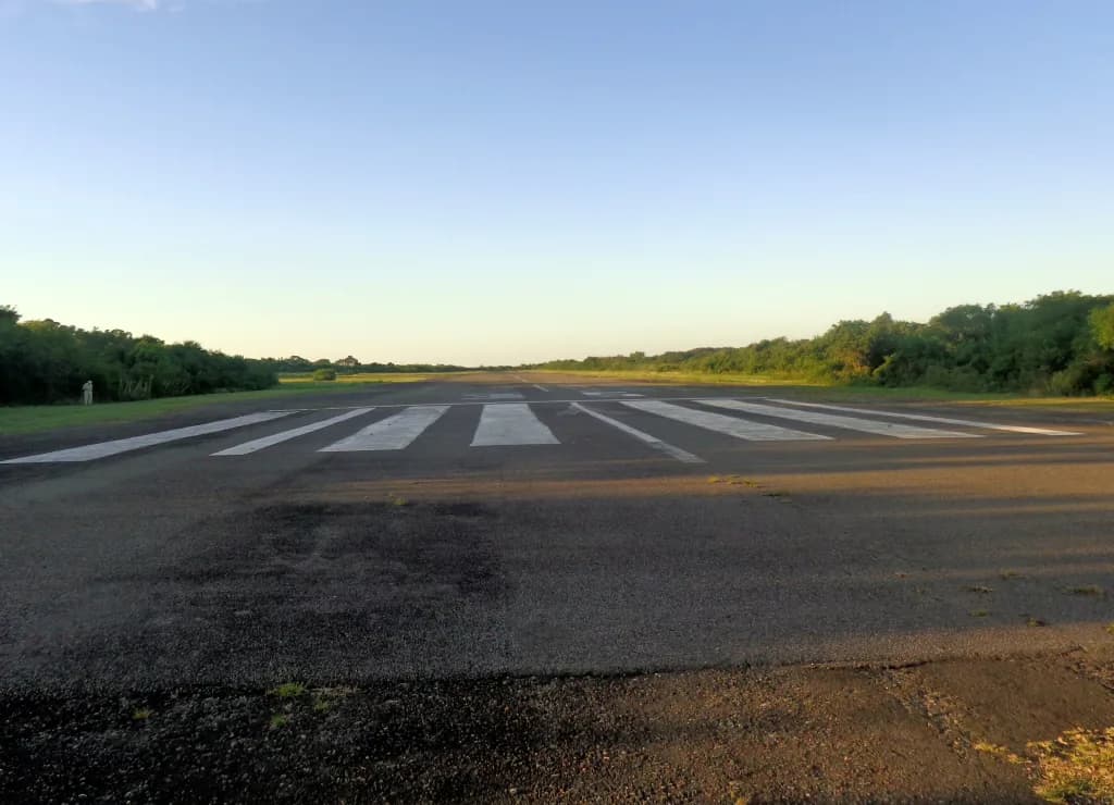 Panorama infrastruktury portu Isla Martin Garcia Airport
