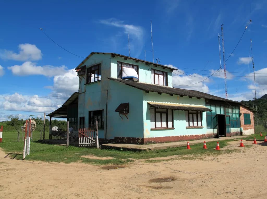 Aerial view of Rurrenabaque Airport airport infrastructure