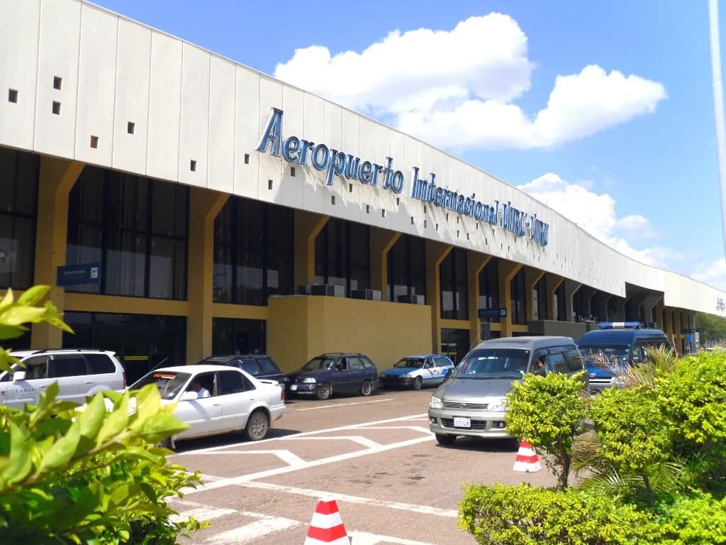 Aerial view of Viru Viru International Airport airport infrastructure