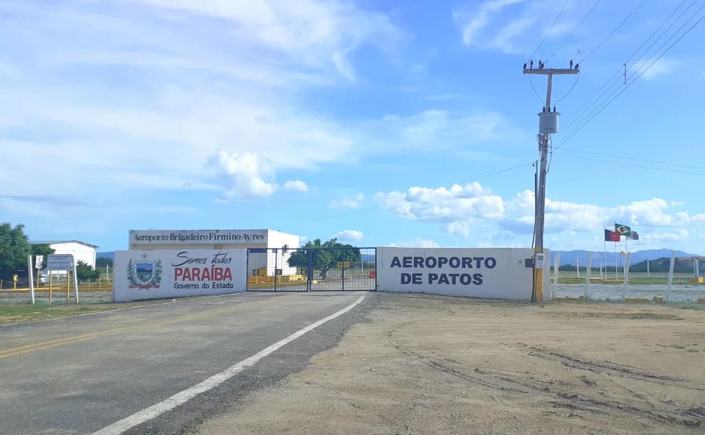Aerial view of Aeroporto Brigadeiro Firmino Ayres airport infrastructure