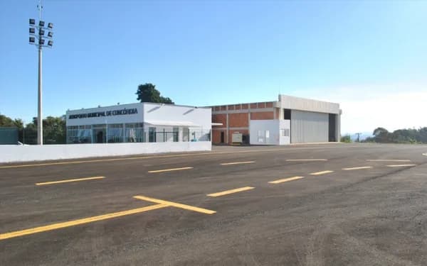 Vue aérienne de l'infrastructure de Olavo Cecco Rigon Airport