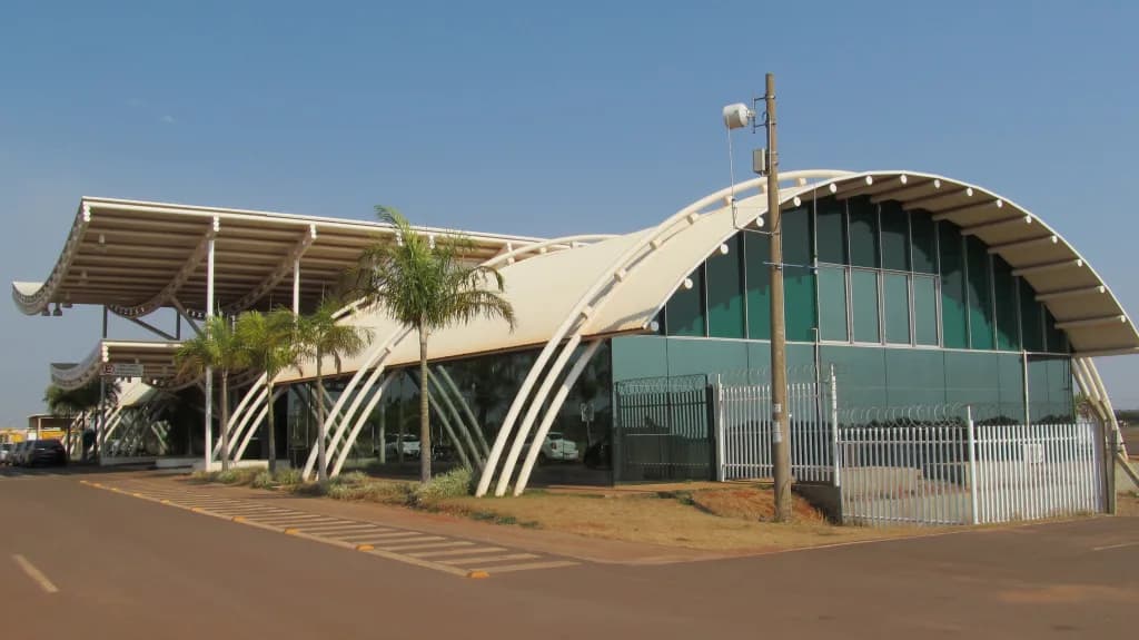 Aerial view of Plínio Alarcom Airport airport infrastructure