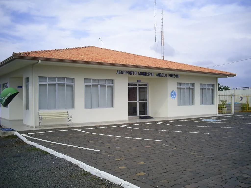 Vue aérienne de l'infrastructure de Videira Airport