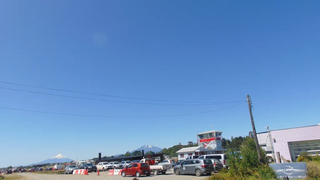 Aerial view of Marcel Marchant Airport airport infrastructure