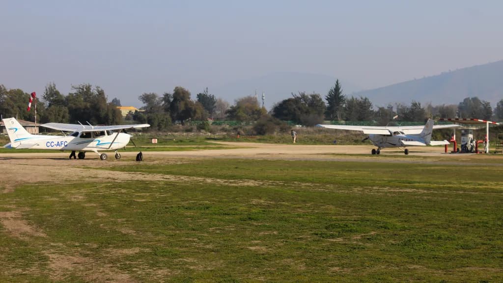 Panorama infrastruktury portu Melipilla Airport