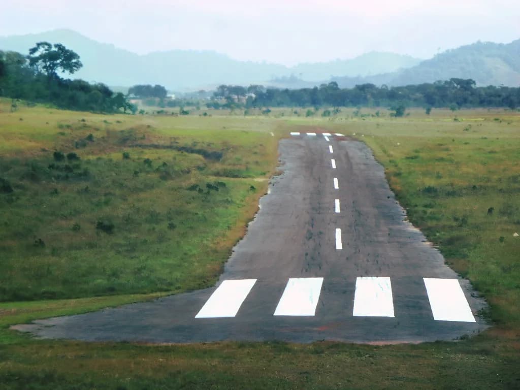 Vue aérienne de l'infrastructure de Annai Airport