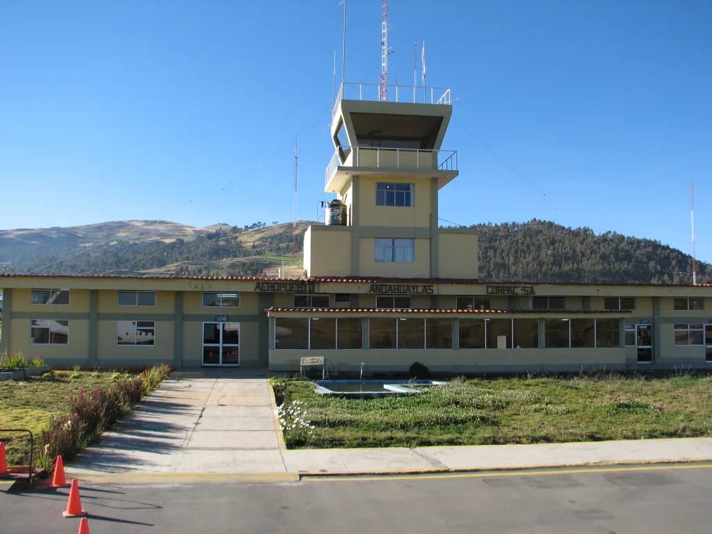 Aerial view of Andahuaylas Airport airport infrastructure