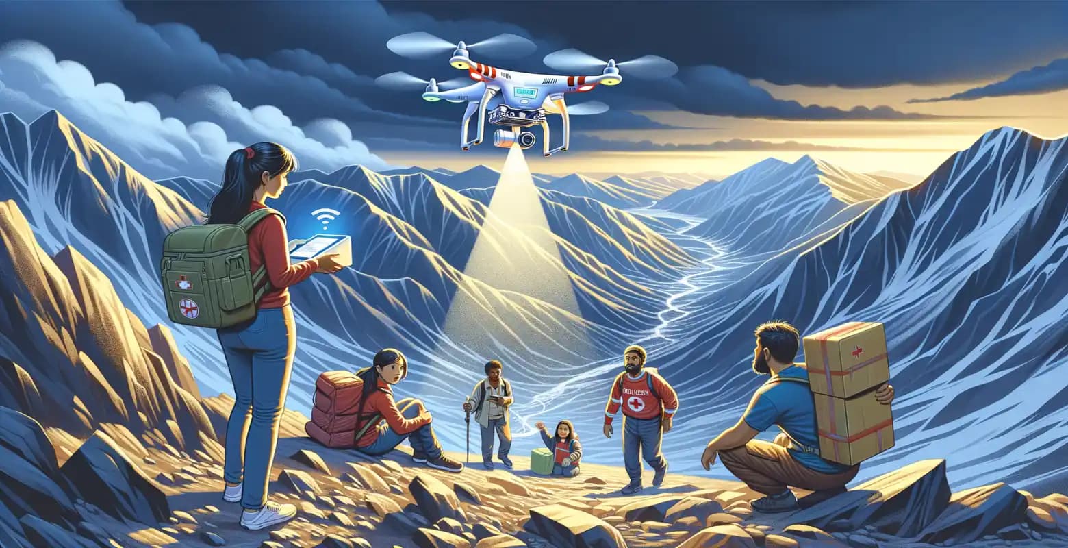 How do drones help in rescue operations?