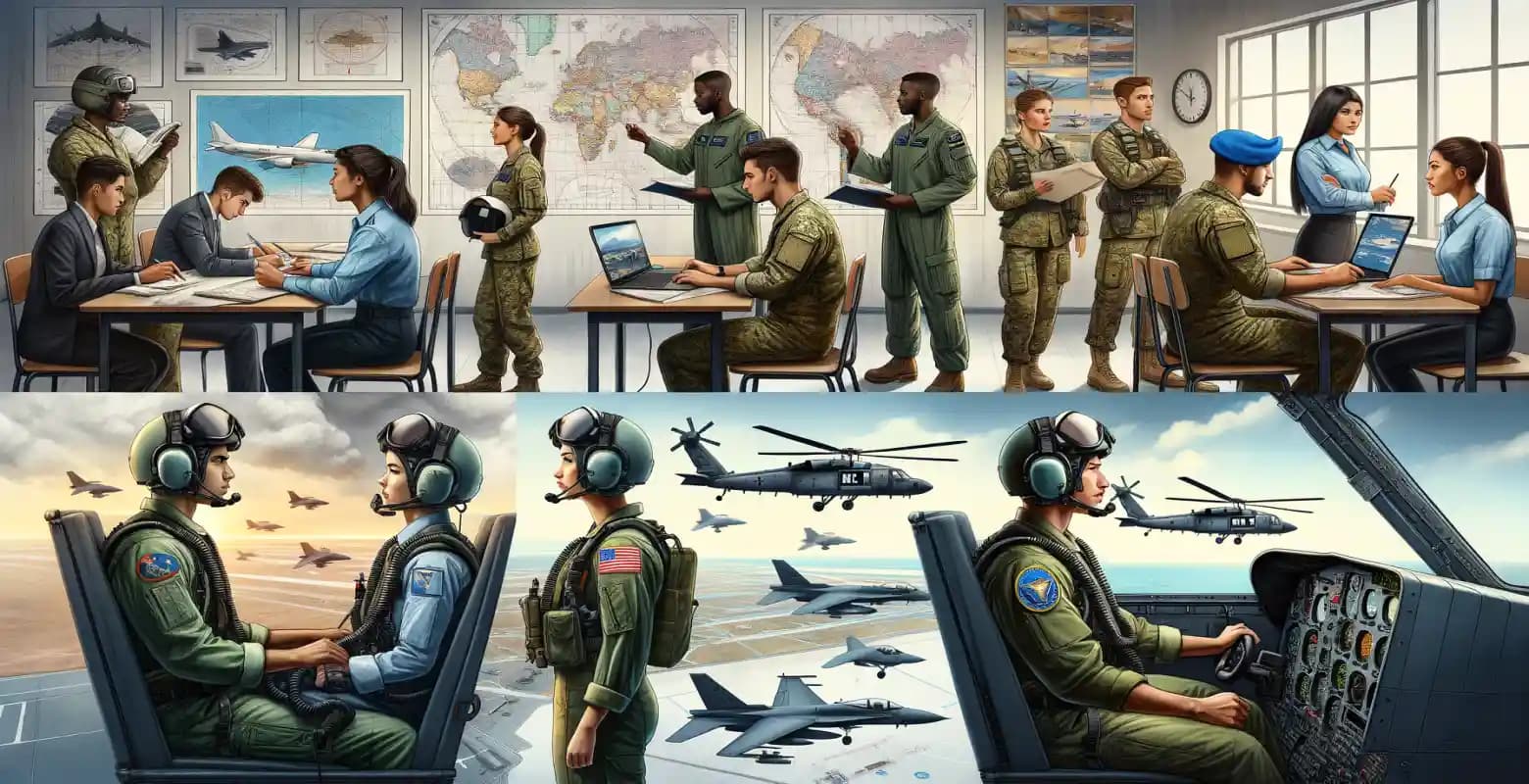 Welche sind die Ausbildungsphasen für Militärpiloten?