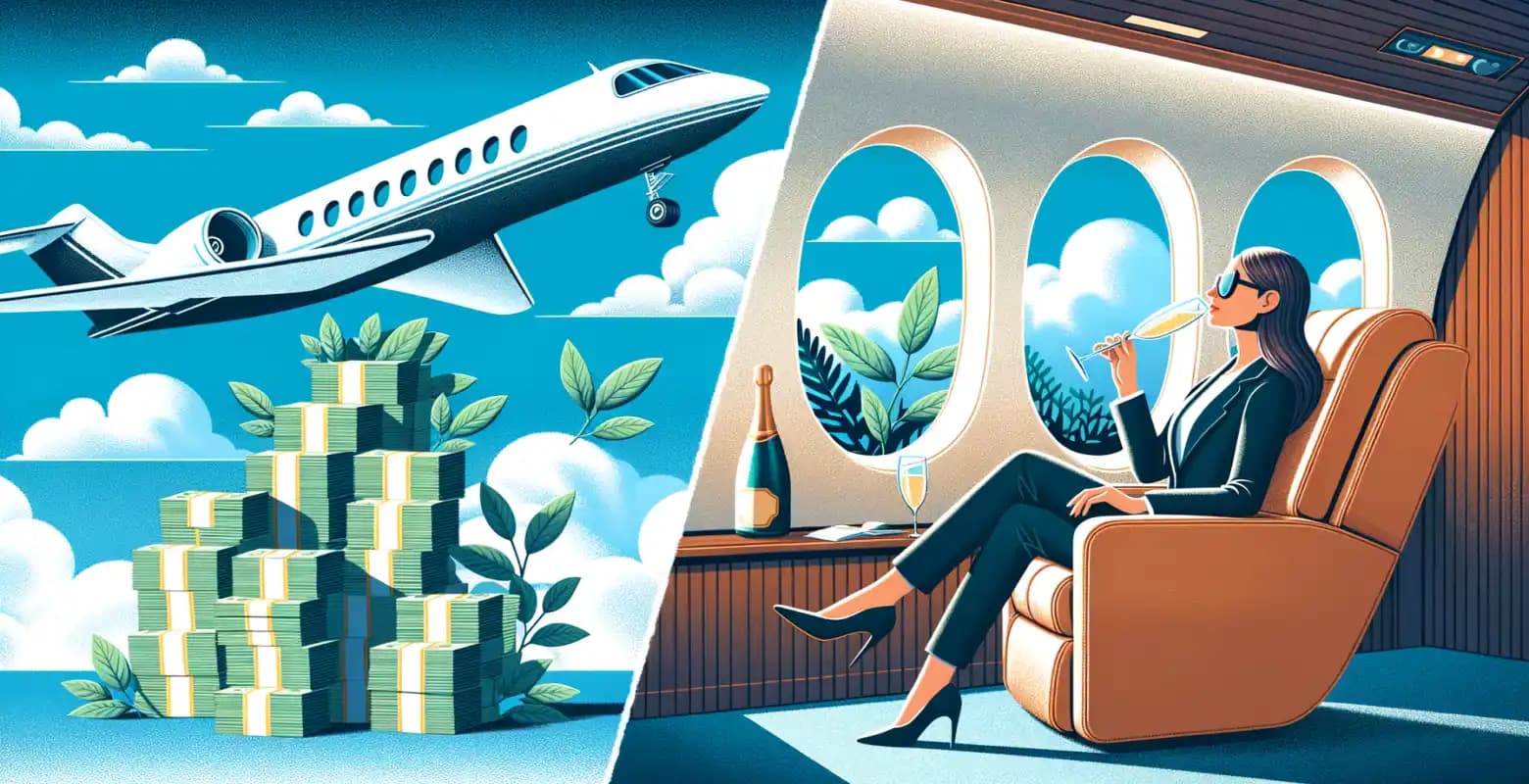 Costs and benefits of traveling by private jet