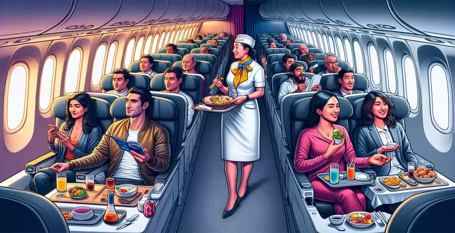 Vergleich von Economy-Class-Diensten in Fluggesellschaften