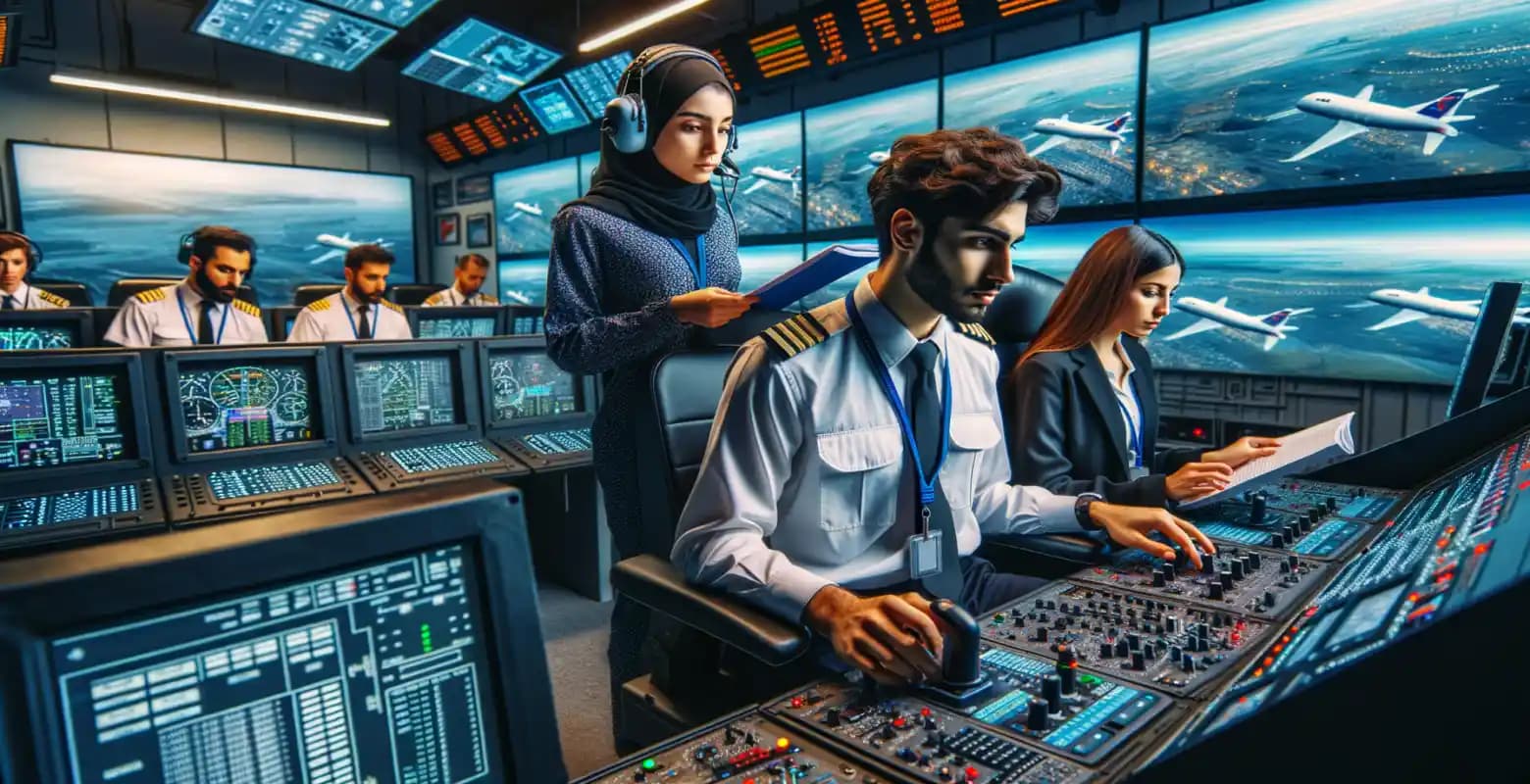 Flight simulators in pilot training