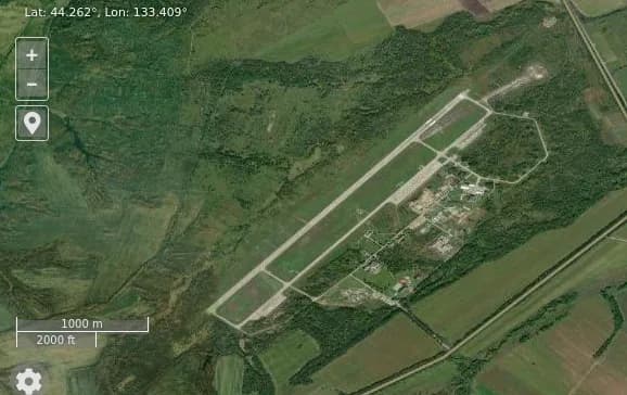 Panorama infrastruktury portu Varfolomeyevka Air Base