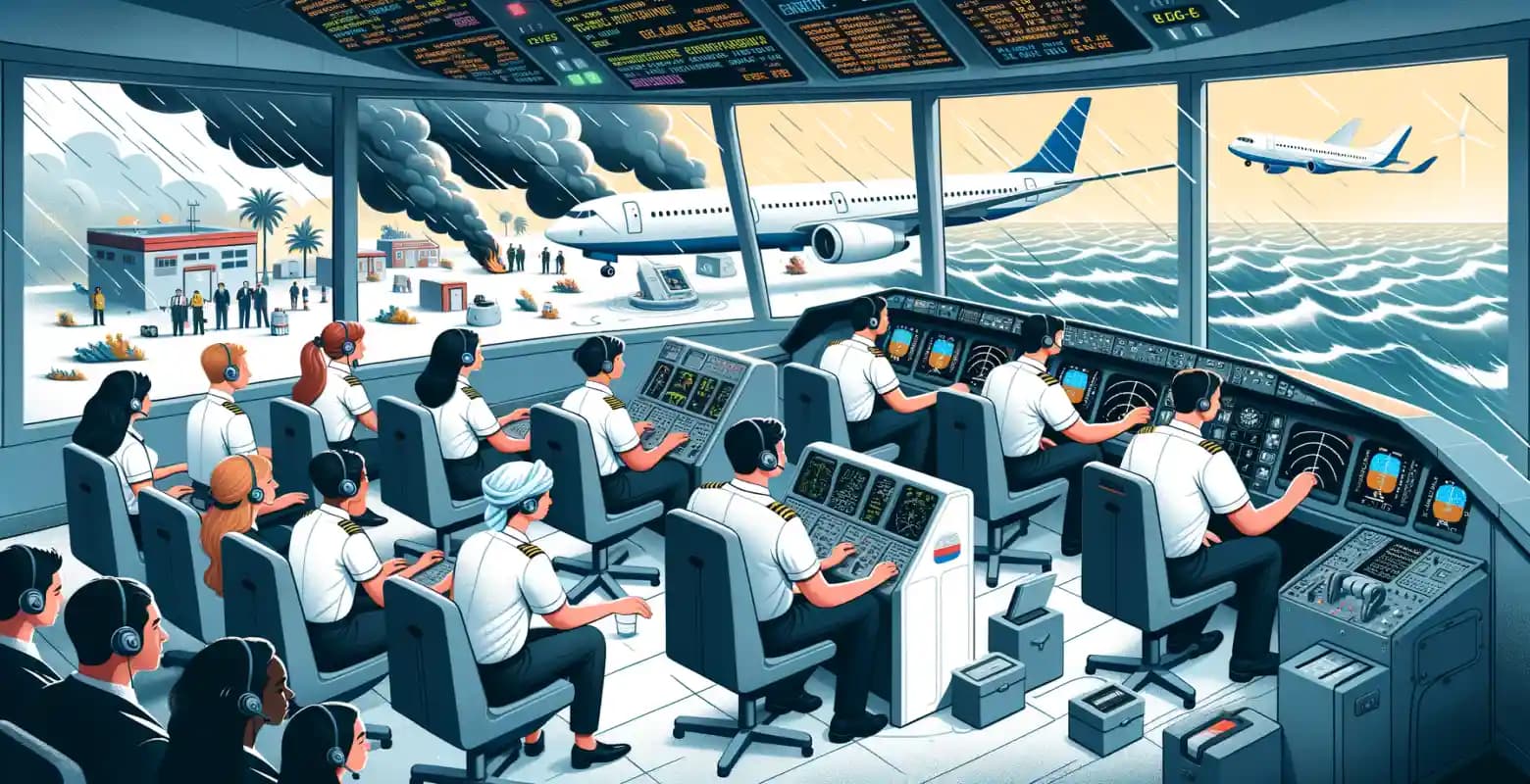 What do exercises for aircrew look like in emergency situations?
