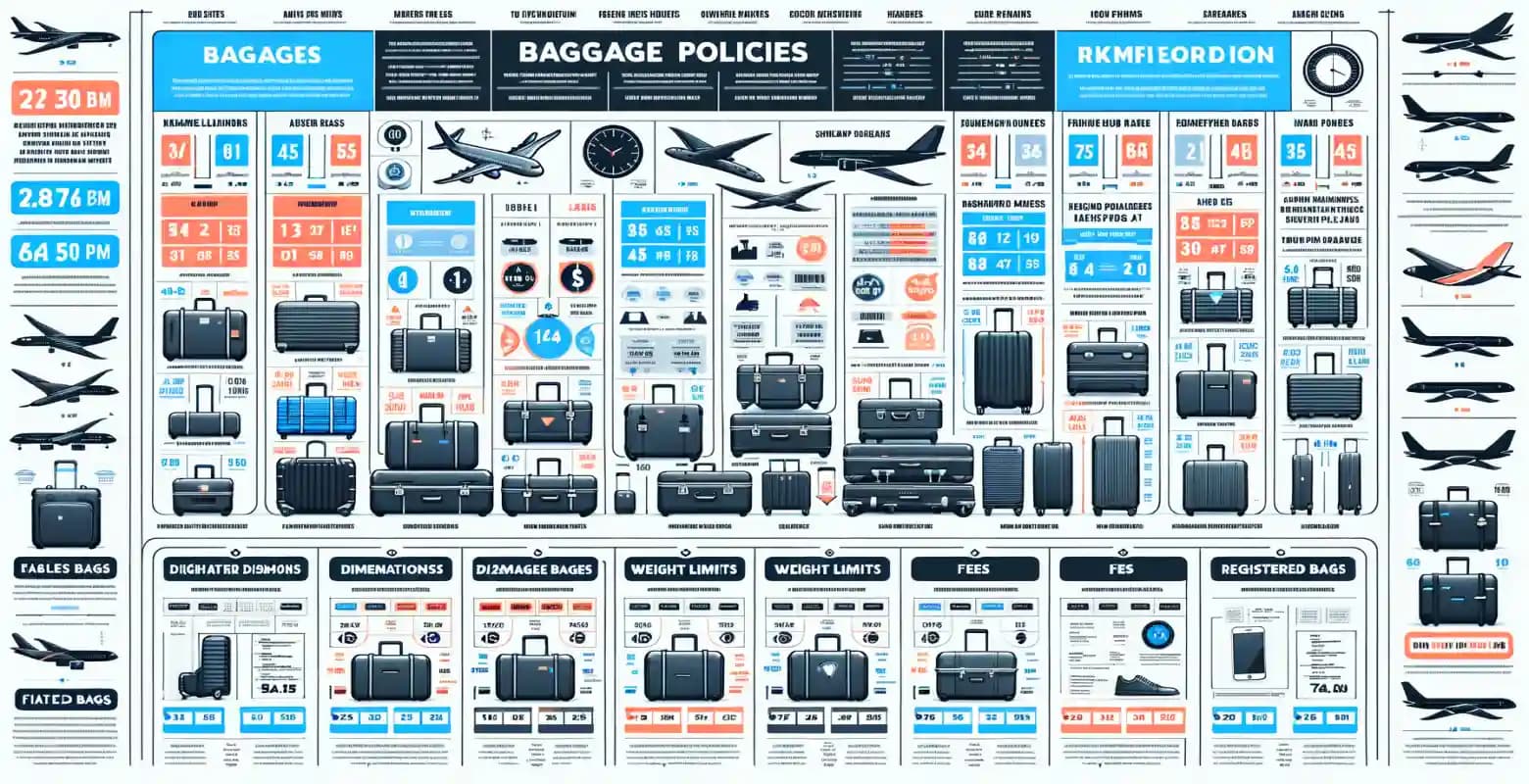Quelles sont les règles de transport des bagages enregistrés dans différentes compagnies aériennes ?