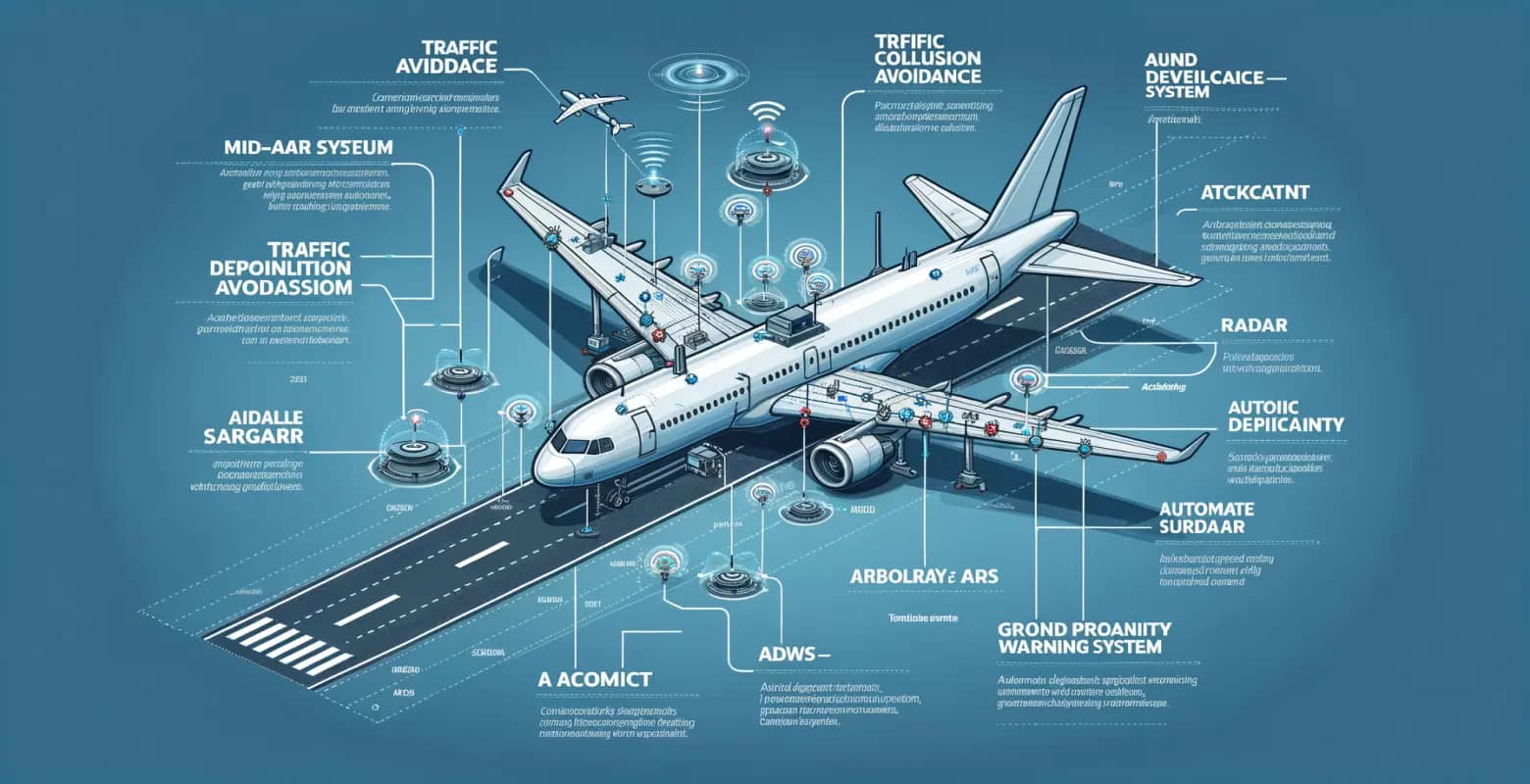 What collision avoidance systems are used in modern airplanes?