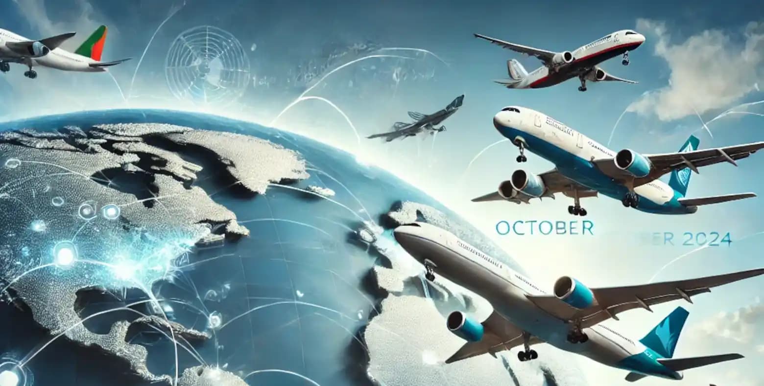 Octobre 2024 : Nouvelles routes aériennes, avancées technologiques et défis pour l'industrie aéronautique