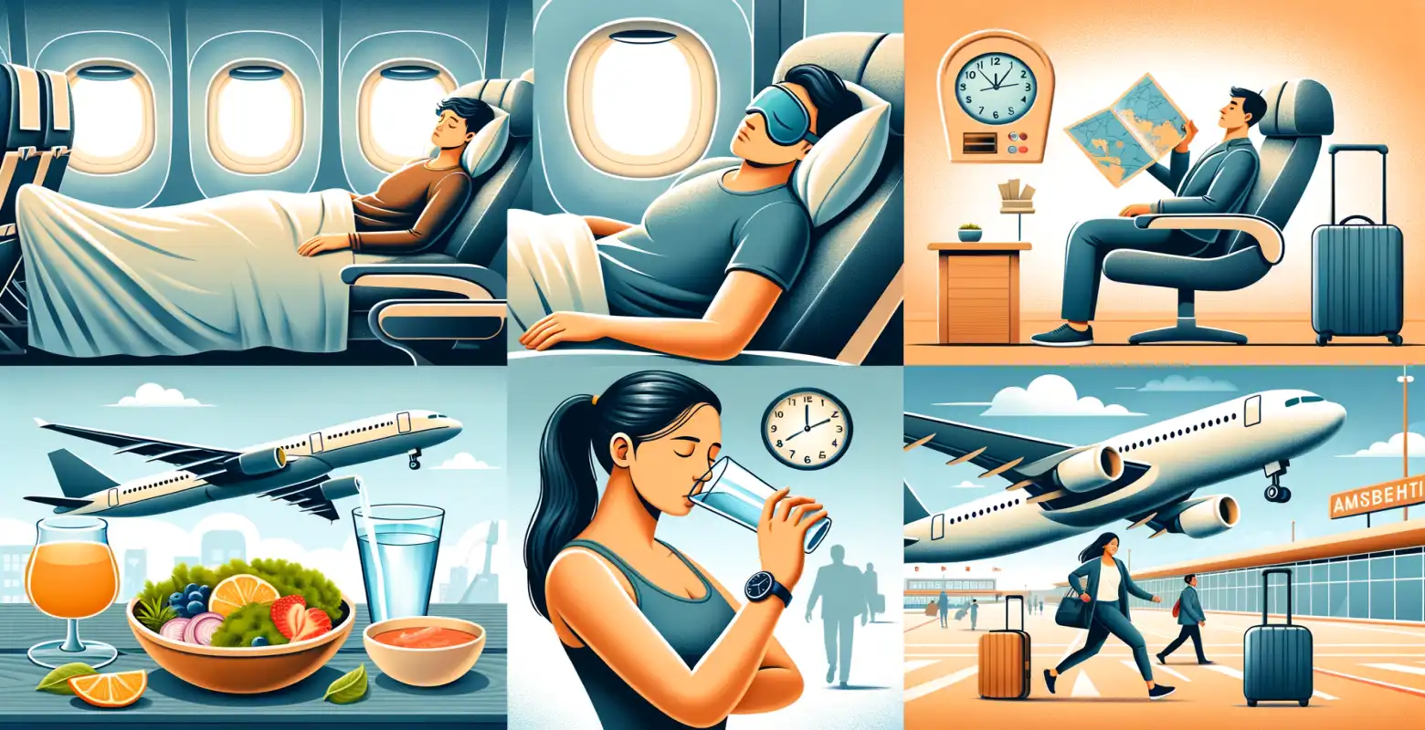 How to deal with jet lag after a long flight?