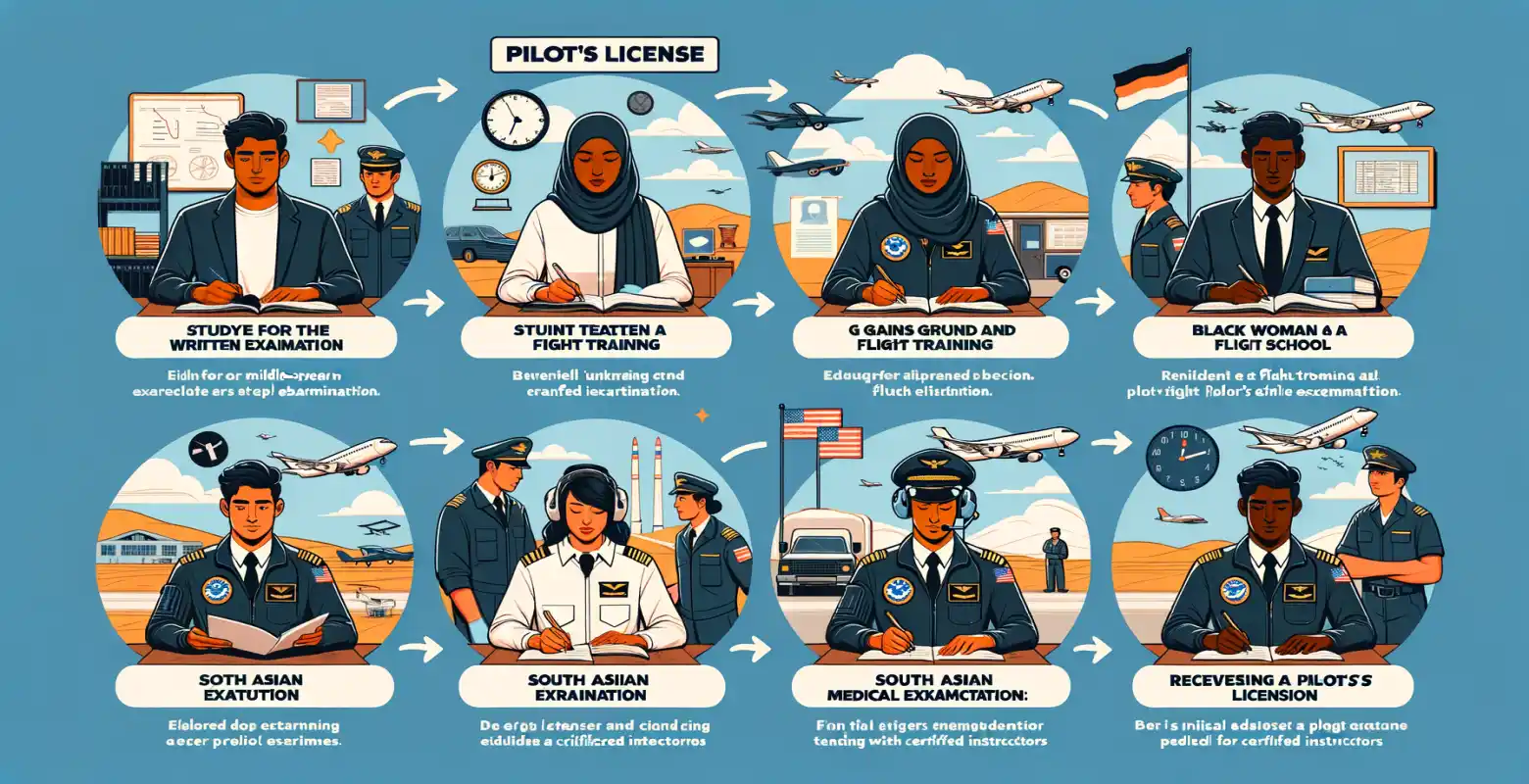 Welche sind die Schritte zum Erlangen einer Pilotenlizenz?