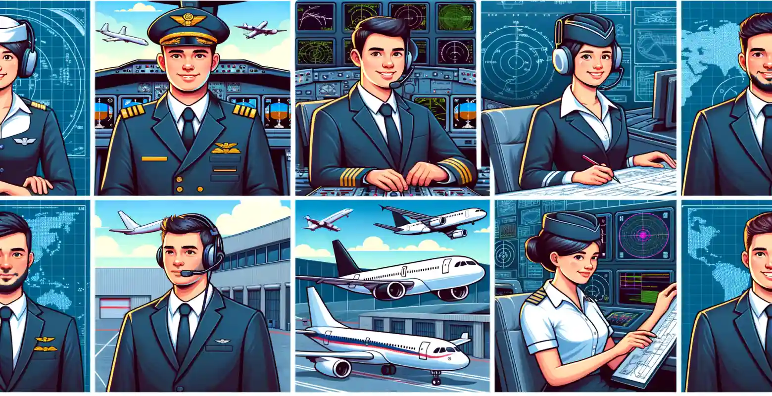 What are the most popular professions in the aviation industry?