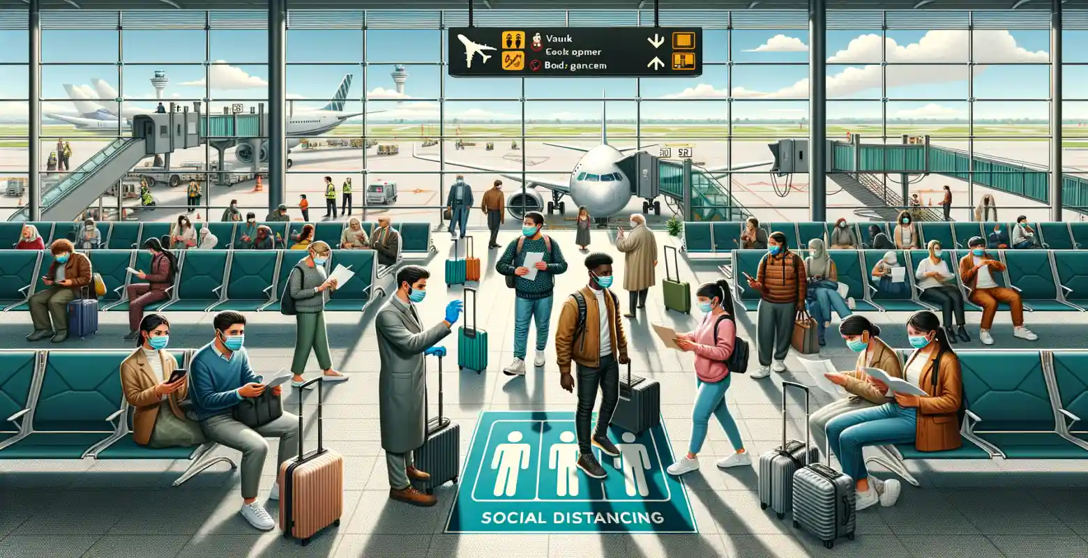 What are the security procedures at airports in the post-COVID era?