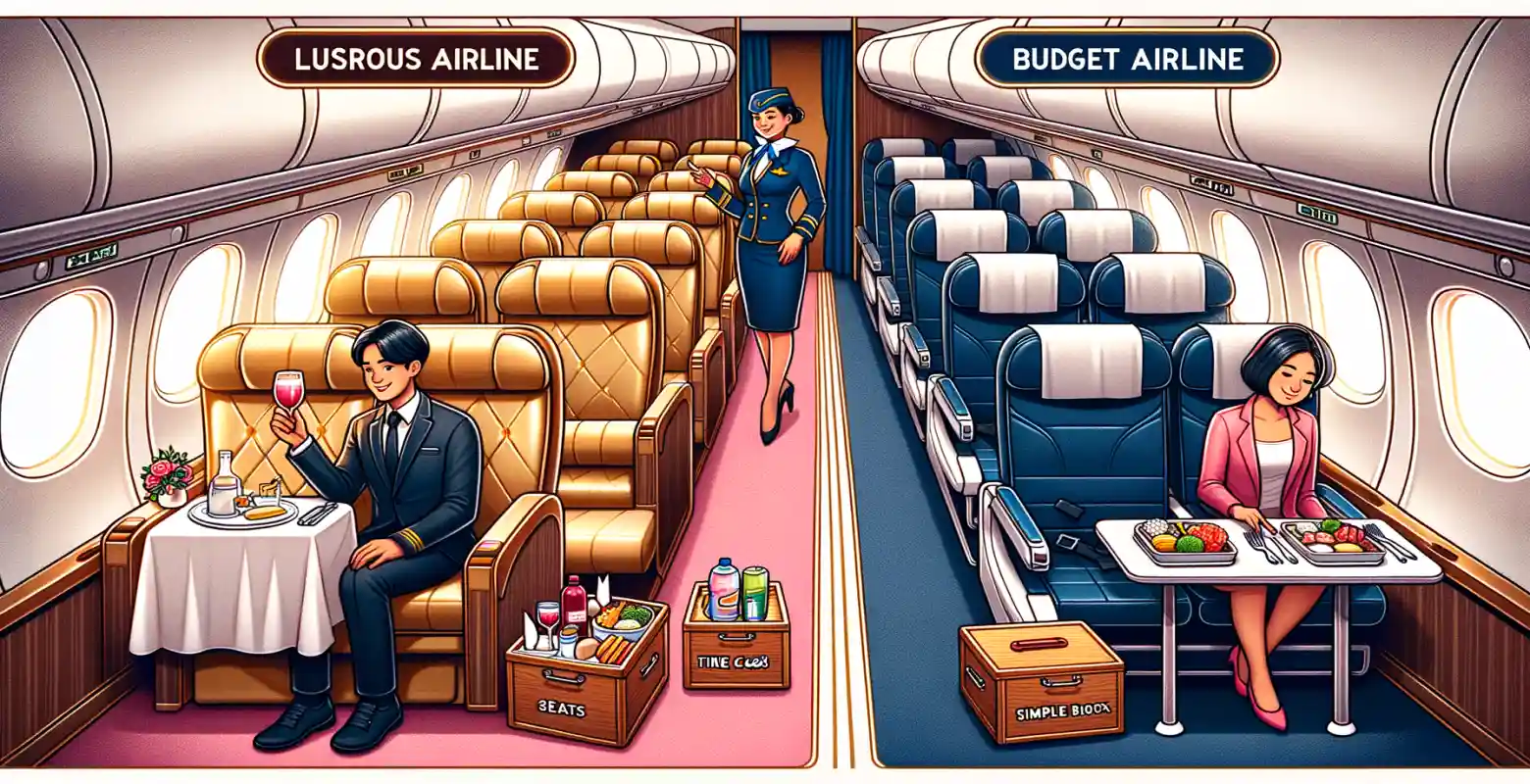 Luxusfluggesellschaften vs. Budgetfluggesellschaften - wie unterscheiden sich die Servicequalitäten?