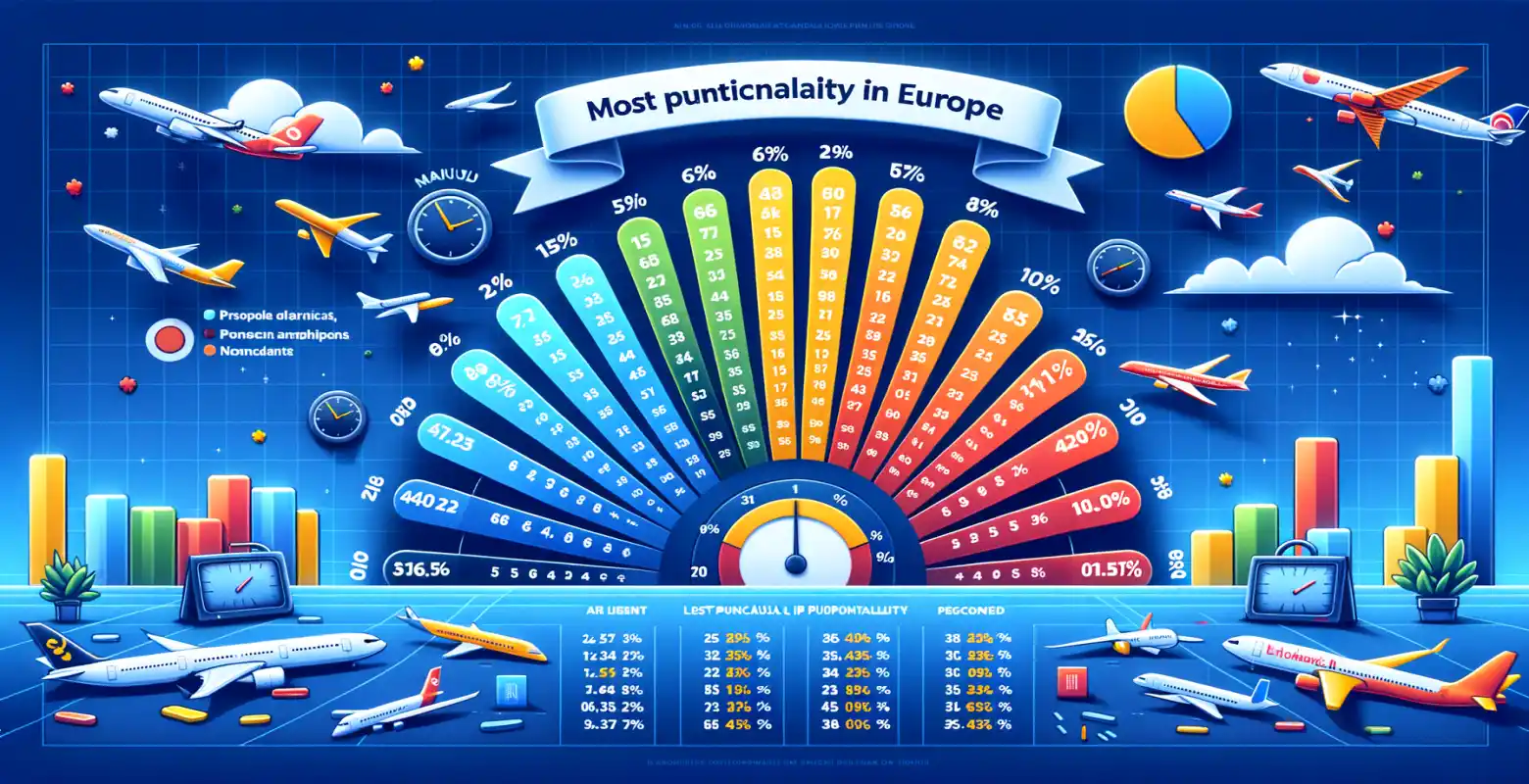 Ranking of the most punctual airlines in Europe