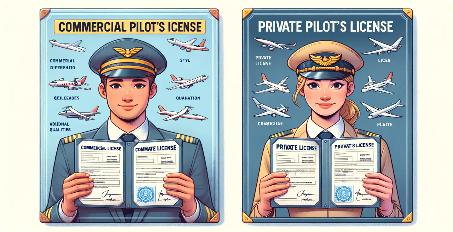 Différences entre la licence de pilote professionnel et la licence de pilote privé