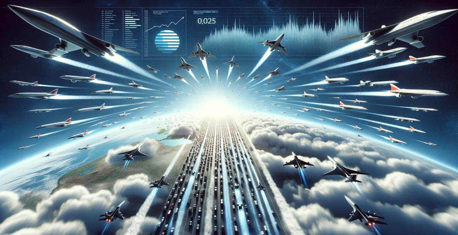 Increase in the number of supersonic flights in 2025